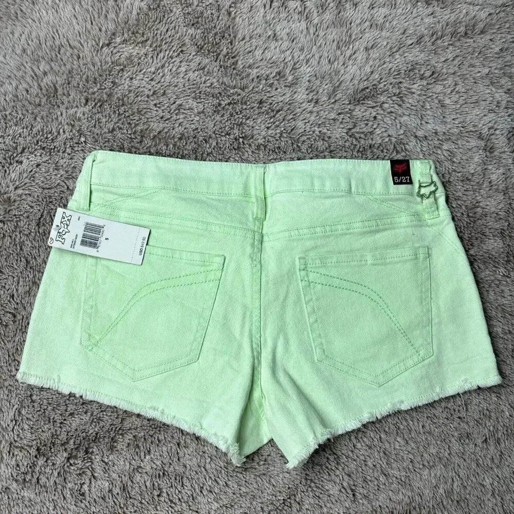 Fox Women's Outshine Cutoff Shorts Green Size 5 - Picture 12 of 16
